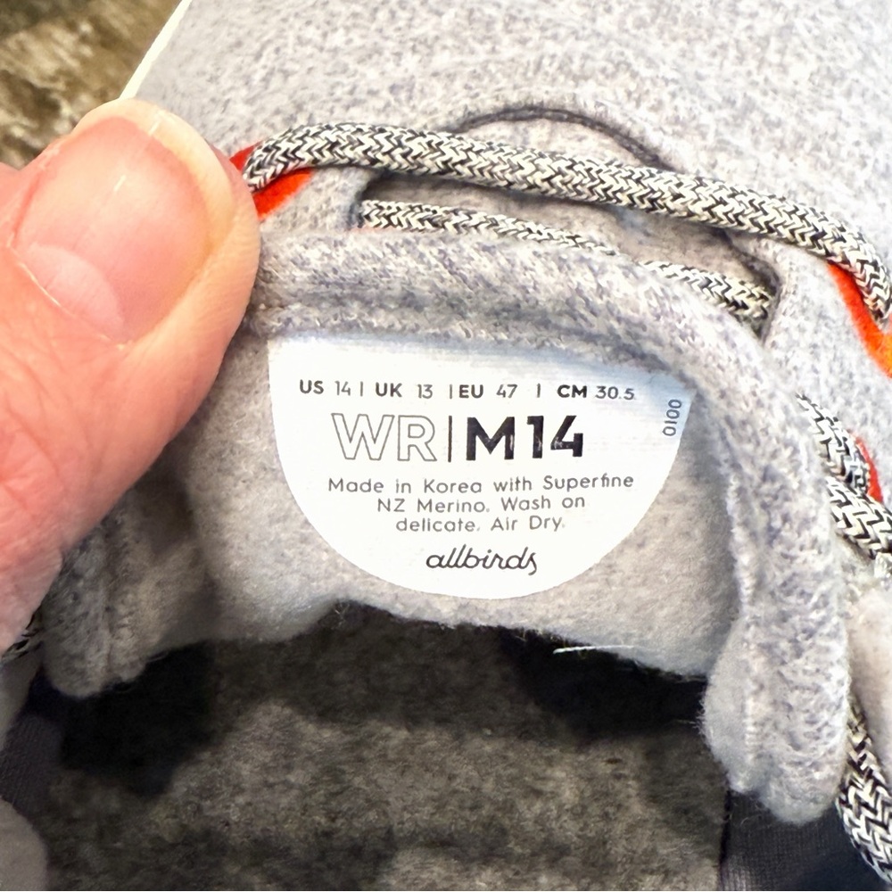 Allbirds Canada Maple Gray Limited Edition Wool Runners Sneakers Men Size 14 NEW - Picture 4 of 12